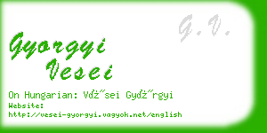 gyorgyi vesei business card